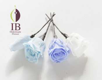 プリザードフラワー バラ ライトブルー