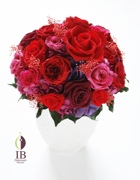 プリザーブドフラワー バラ クイーンレッド