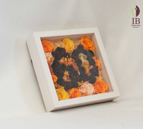 フレーム
茶バラプリザーブド