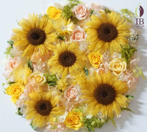 ひまわりプリザーブド プリザードフラワー