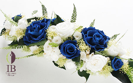 プリザードフラワー 横長アレンジ