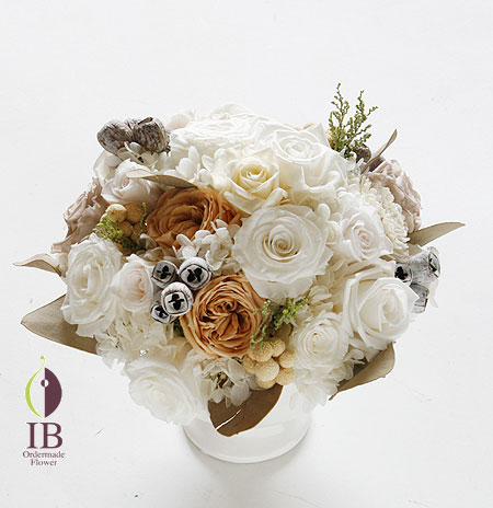 プリザーブドフラワー バラ ピュアホワイト