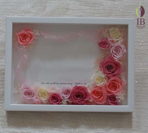 ご結婚4周年記念お花プリザーブド プリザードフラワー オーダーメイド