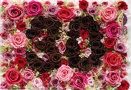 プリザ 創業30周年お祝い 花文字