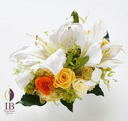 プリザーブド　ボート型アレンジ