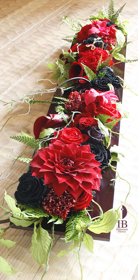 プリザーブフラワー ダリア 和風 フレーム装飾