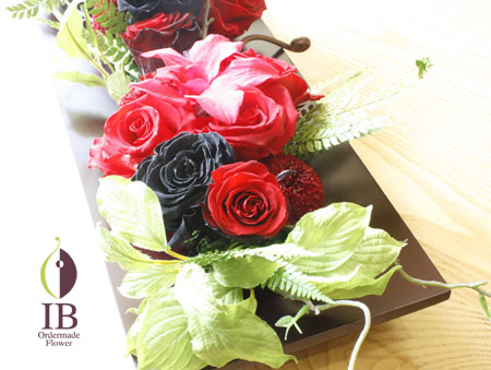 プリザーブドフラワー フリルカーネーションレッド