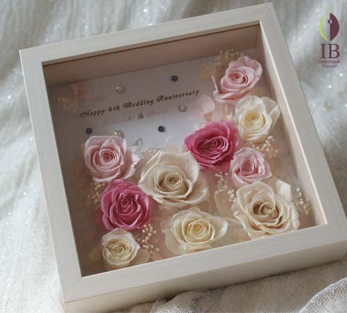 フレーム装飾 プリザードフラワー