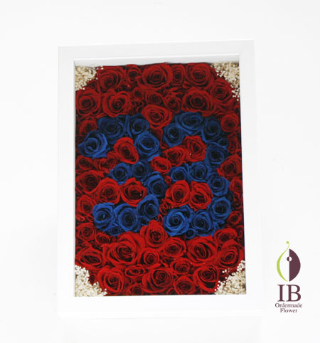 プリザーブドフラワー 花文字フレーム