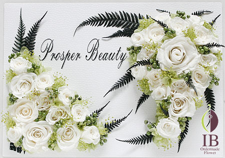 プリザ バラ パールホワイト