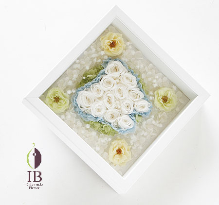 プリザーブドフラワー フレーム装飾