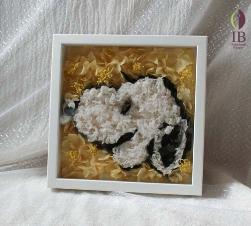 お花でスヌーピー プリザードフラワー オーダーメイド