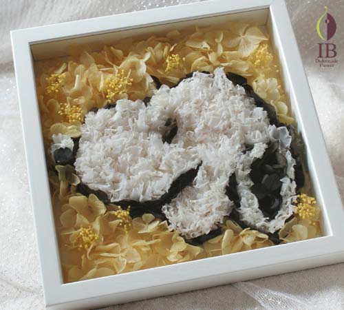 フレーム内アップ プリザードフラワー