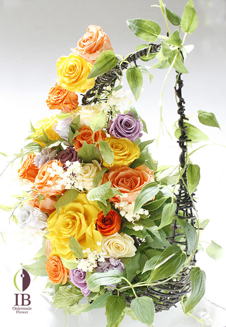 プリザーブドフラワー 米寿 和風アレンジ