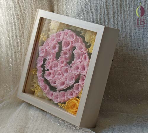 プリザ バラでSmileマーク