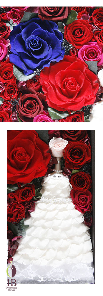 プリザーブドフラワー バラ ロイヤルブルー