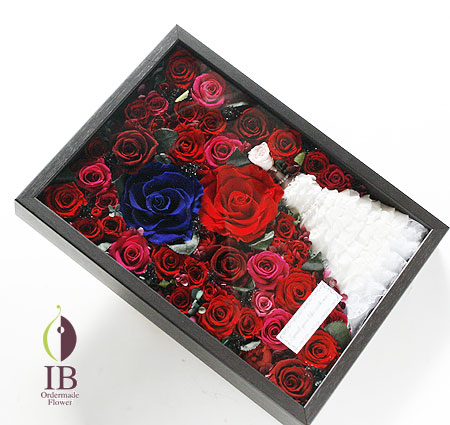 プリザーブドフラワー バラ カシスベリー