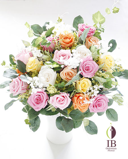 プリザーブドフラワー ピンクのお花のアレンジ