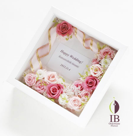 プリザーブドフラワー　フレーム装飾