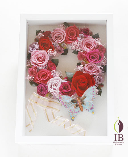 プリザーブフラワー バラ ホットピンク