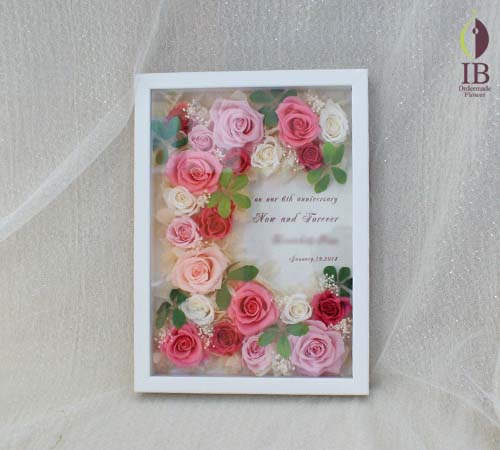 プリザーブドご結婚記念品 プリザードフラワー オーダーメイド