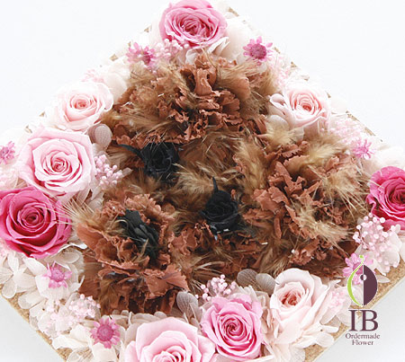 プリザーブフラワー トイプードル モチーフ