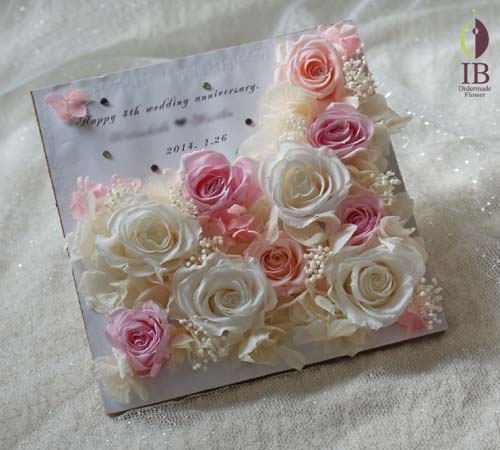 フレーム装飾 プリザードフラワー