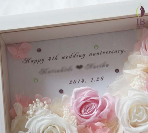 印字アップ プリザードフラワー