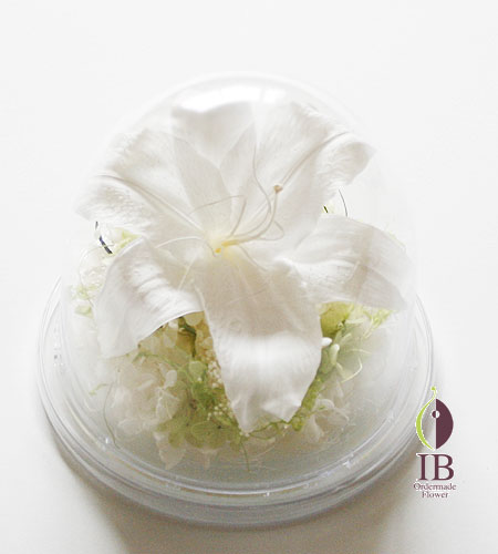 プリザードフラワー　ドームアレンジ　