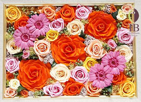 プリザ バラの豪華フレーム