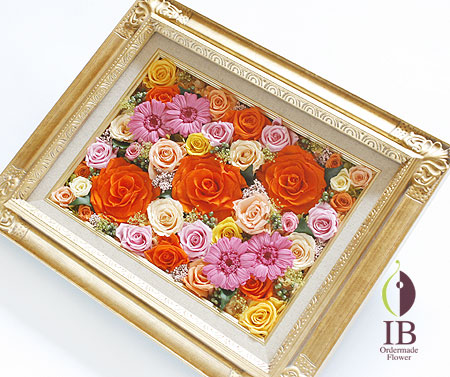 プリザ バラ タンジェリンオレンジ