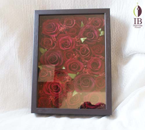 赤いバラお花プリザーブド プリザードフラワー オーダーメイド
