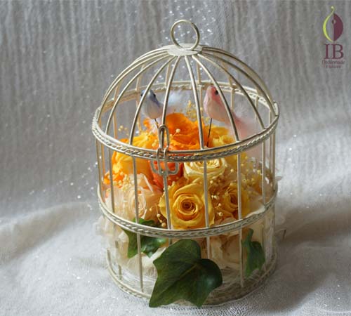 プリザーブド 鳥かご装飾