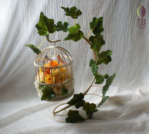 プリザードバラ オレンジイエロー